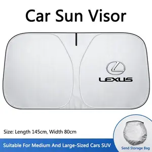 Folding Car Windshield Sunshade Cover Visor, UV Protection for Lexus Models, Fits Rx330 Is250 Ct200h Es300h Rx350 Is300h Nx300h Rx400h Ux
