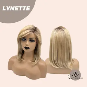 JBEXTENSION 14 Inches Honey Blonde Women Fashion Full Machine Wig LYNETTE【PLUS PERMATEASE】【BENDY EAR TABS】