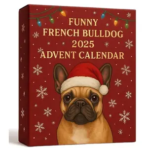 Middle Finger Rubber Duck Funny French Bulldog Christmas Blind Box Advent Calendar Christmas Tree Decoration Acrylic Ornament