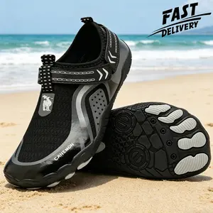 Men's Trendy Creek Shoes, Summer Outdoors Lightweight Five Finger Sports Shoes,  Non-slip Durable Comfortable Casual Beach Shoes