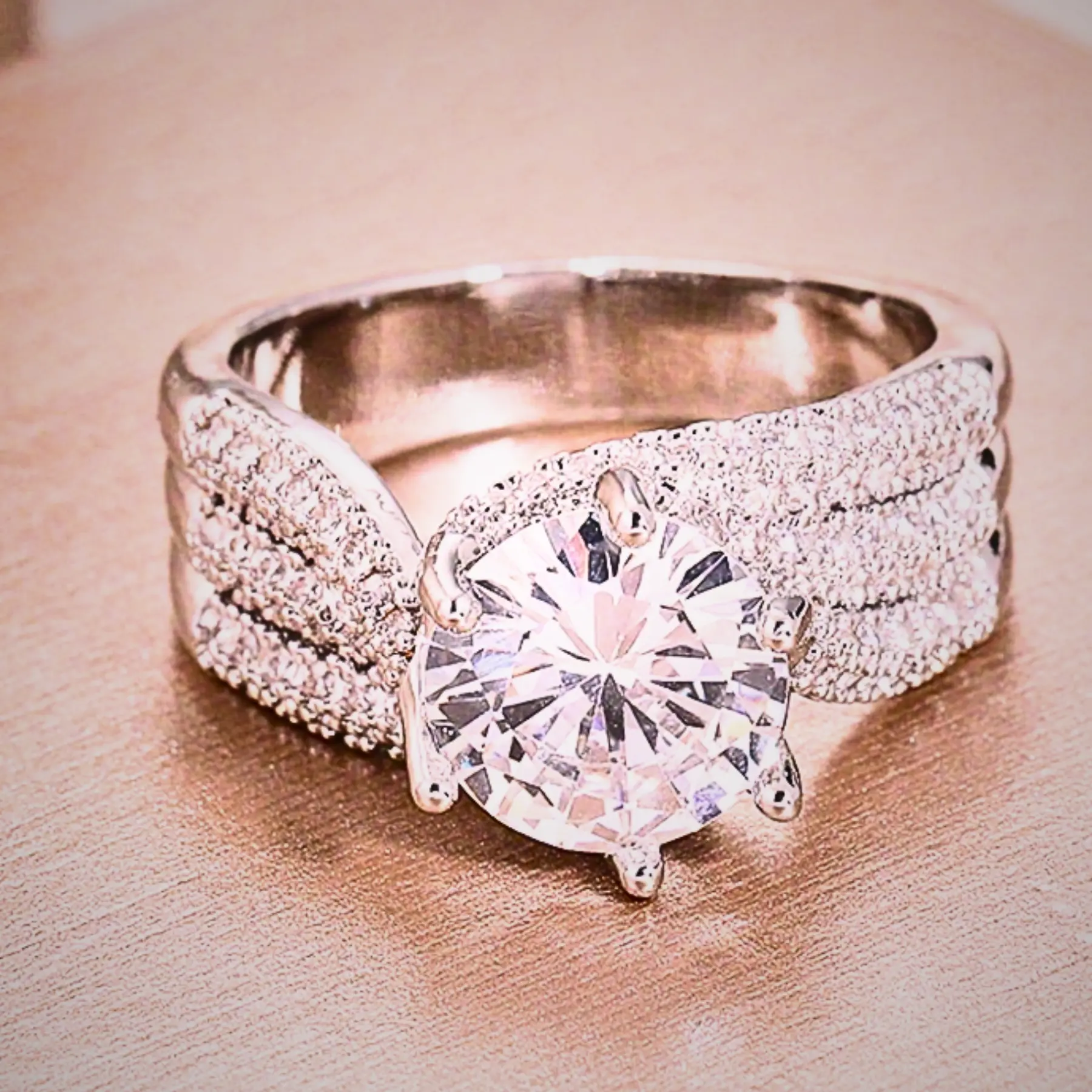 Luxury 5CT Moissanite Diamond Ring in 925 Sterling Silver – Sparkling Engagement, Wedding, Birthday Gift Jewelry for Her