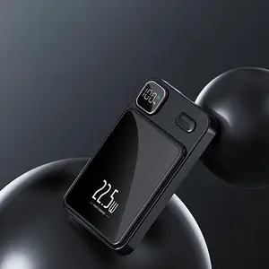 Magnetic Mini 10000mAh Wireless Fast Charging Power Bank, Portable LED Digital Display Mobile Power Bank, Suitable for Outdoor Travel and Emergency Backup Mobile Power Wireless Battery Pack