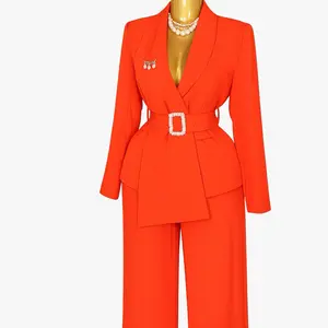 Elegant blazer two piece suit set