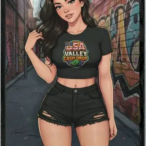 Alley Hustle-Valley Cash Drop Canvas (24x36 Framed) Wall Art