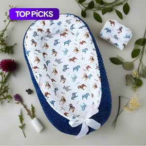 lounger - lounger newborn, breathable & soft nest cover co sleeper 0-24 months, babies essentials gifts, portable infant lounger, soft bedding