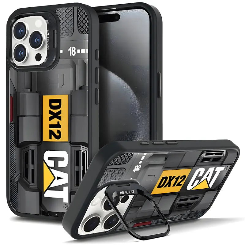 DX12 CATTools Custom Aesthetic Pattern Magnetic MagSafe Hard TPU Cellphone Casing - Tough Metal Lens Frame, Film, Bracket Stand, Bluetooth Gift Speaker, Handheld Camera Holder - Protective Accessories for iPhone 12-16 Pro Plus Max, Milwaukee Tool Device