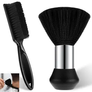 2Pcs Barber Neck Duster Brush, Premium Hair Cutting Cleaning Hairbrush Styling Tool for Cleaning Hair Around Neckline and Ears