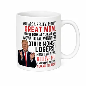 Funny Tru Great Mom Coffee Mug, Mother's Day Gift for Mum, Ceramic Coffee Mug Tea Cup Mothers Day Gifts