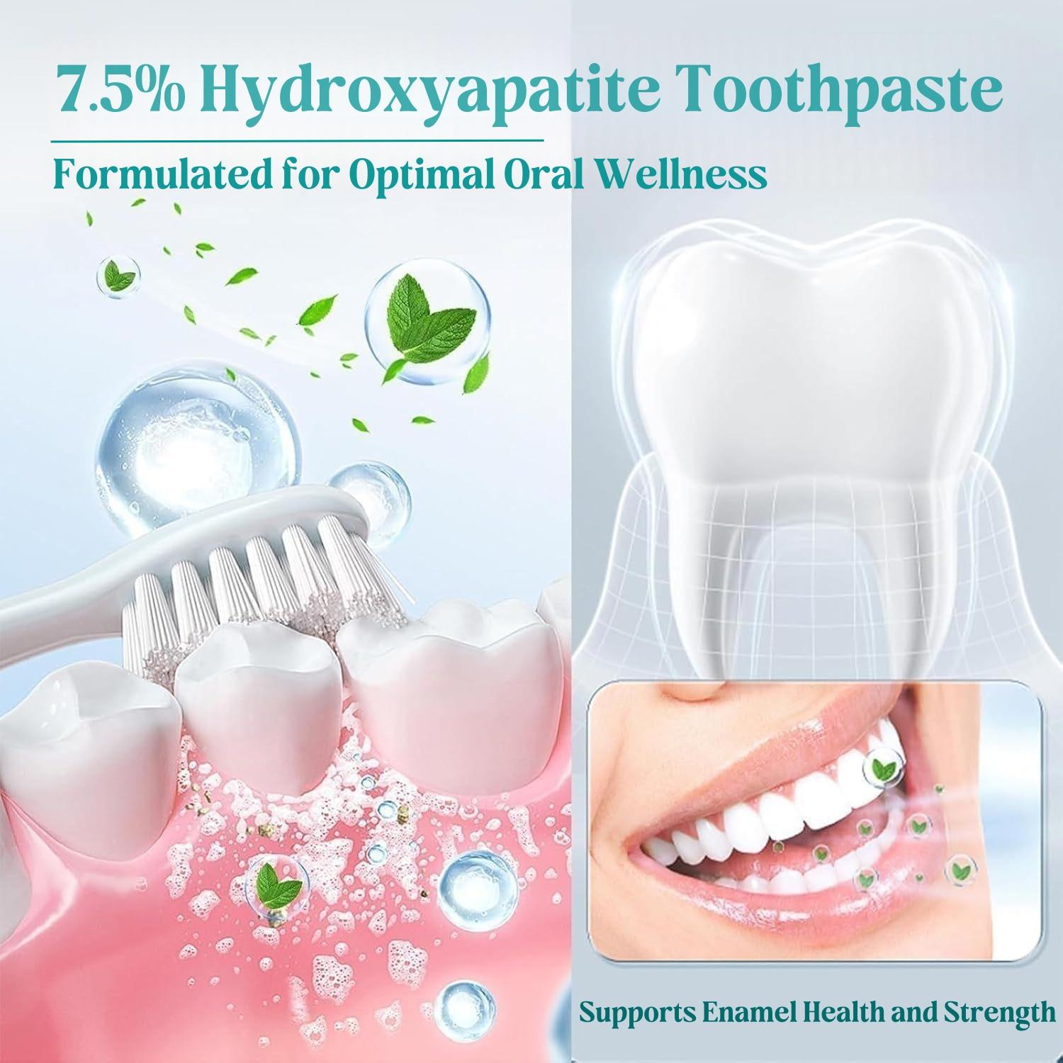 Hydroxyapatite Toothpaste for Enamel Repair & Teeth Whitening Refreshing Flavor Fluoride-Free 4.23oz Gentle Formula for Sensitive Teeth Care summervibes