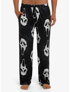 Ghost Face Pajama Pants Cute Holiday PJs Gift Unisex, Gift for Him, GIft for Her, Funny Outfit for Holiday