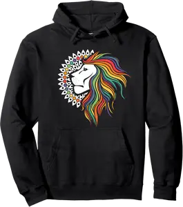 Rainbow Lion Leo Astronomy Zodiac Sign LGBT Pullover Hoodie - Matthewgol Shop 75B0B8DW117X