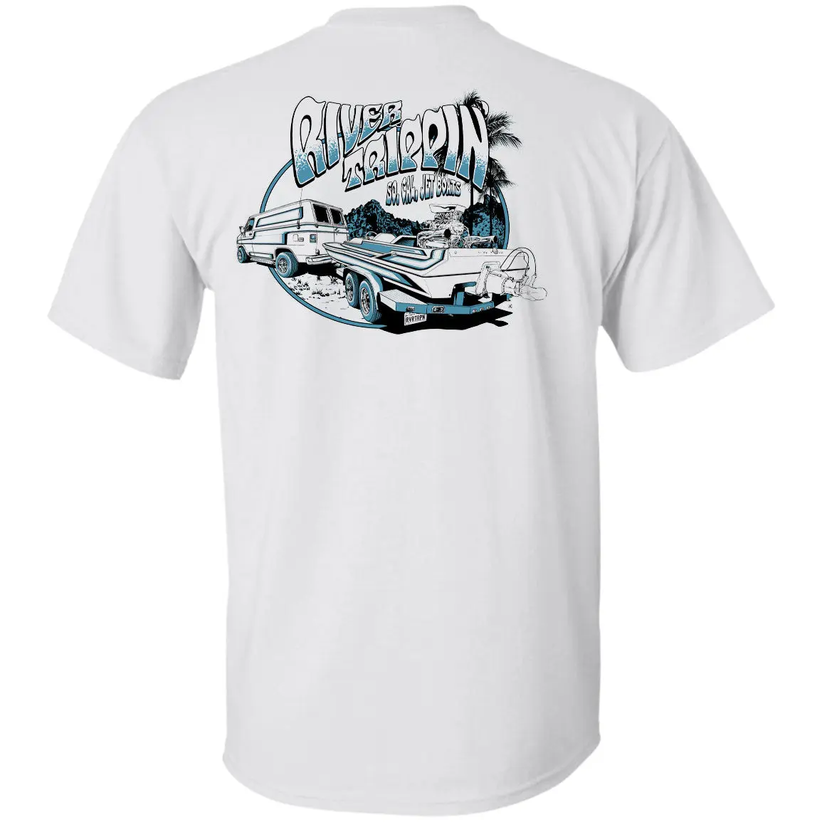 SoCal Jet Boats River Trippin' Men's White T-Shirt