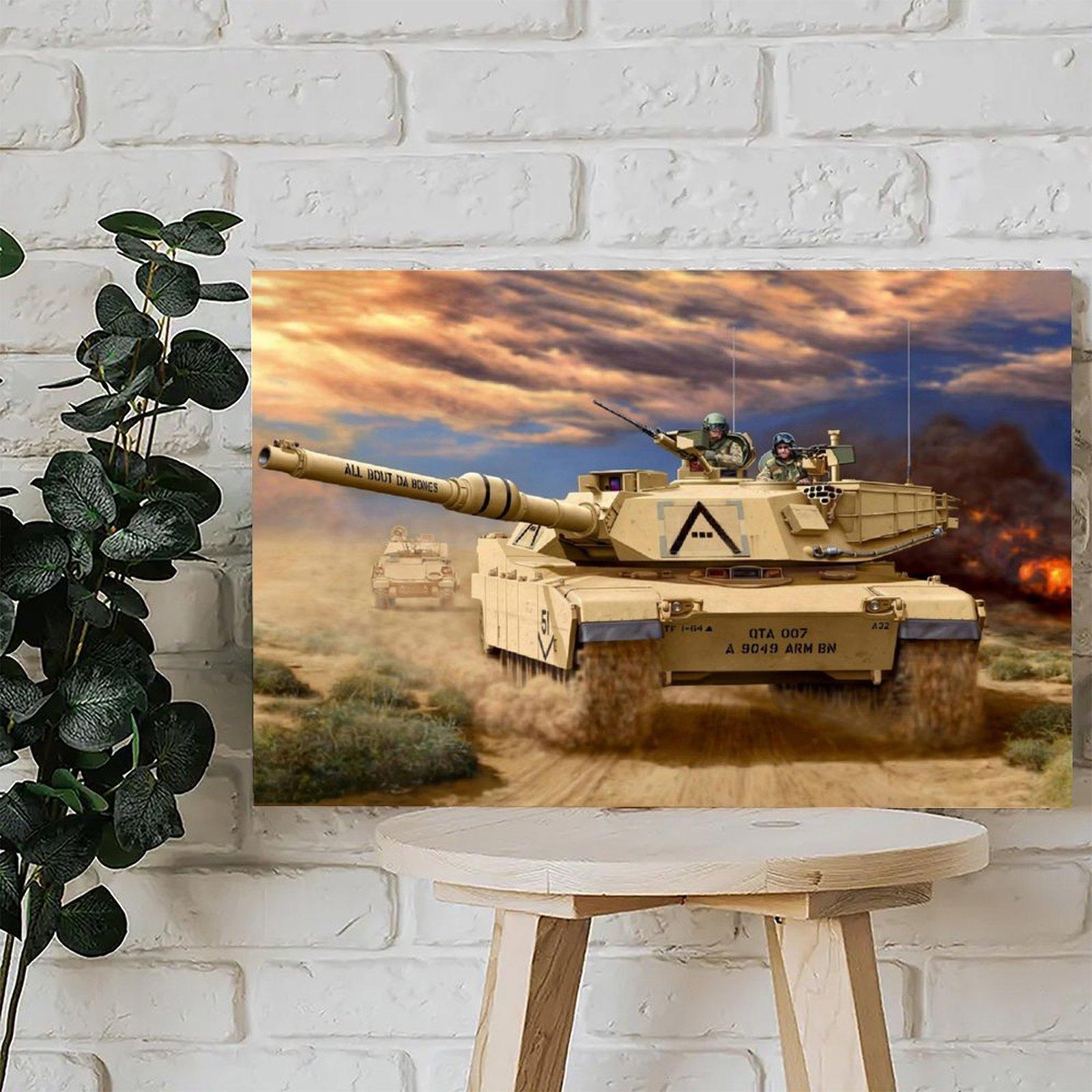 Military Tank Poster M1 Abrams Series MBT Poster Decorative Painting Canvas Wall Art Picture Print Modern Family Bedroom Decor