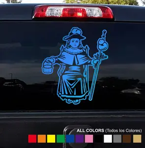 Sticker Santo Niño de Atocha  - Adhesive Vinyl Decals:   Santitos Fé for Motorcycle, Car, Boats, Glass Doors and Walls | Different Sizes and Colors Available | Easy installation