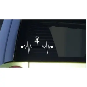 Dancer heartbeat lifeline *I202* 8" wide Sticker decal ballet dancing