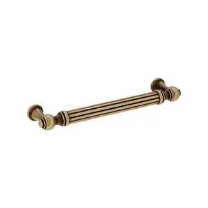 Fluted Antique Brass Cabinet Handles – Vintage Patina