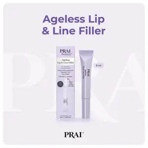 PRAI Beauty Instant Wrinkle & Line Filler - Smoothing, Plumping Creme for Fine Lines, Pores & Imperfections - Marine Filling Spheres, Vitamins C & E, Shea Butter & PRAI Oil - Targets Forehead, Lip Lines & Nasolabial Folds