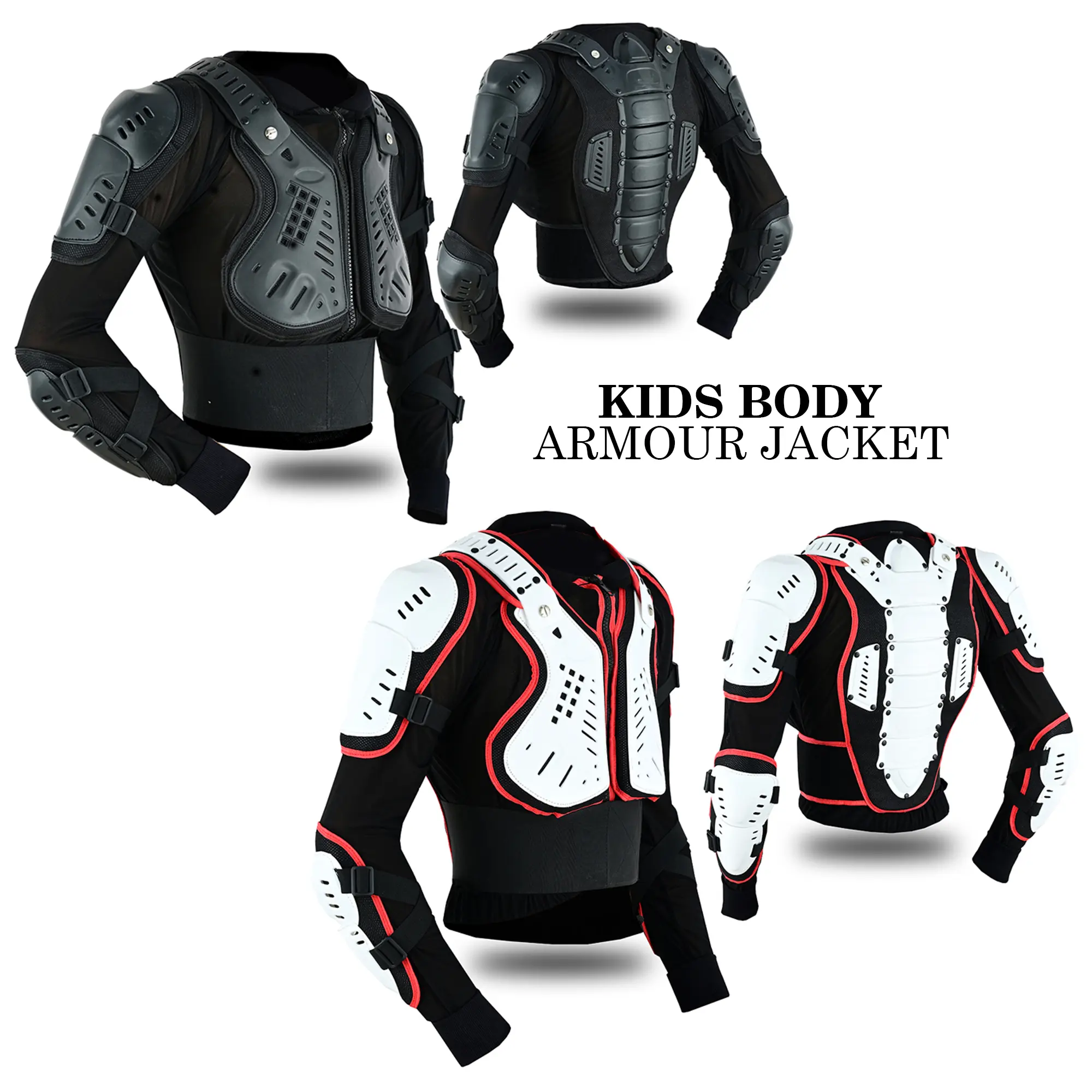 Kids Dirt Bike Body Armour Jacket | CE Approved Chest Back Spine Protection for Boys, Girls and Children