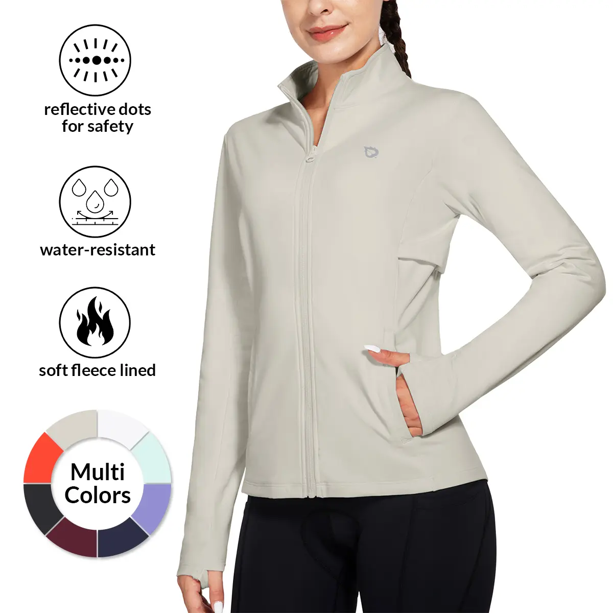 baleaf Women's Fleece Running Jacket Water Resistant Full Zip Winter Cold Weather Gear Thermal Cycling Workout Jackets baleaf Women's Fleece Running Jacket Water Resistant Full Zip Winter Cold Weather Gear Thermal Cycling Workout Jackets