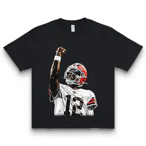 Shedeur Sanders "Celly" character print cotton comfortable T-shirt Casual Black PopularPopular