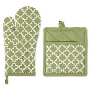 Design Imports Lattice Oven Mitt & Potholder Set