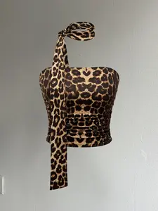 Summer Halter Top Sleeveless Vest with Bow Design, Slim, Sexy Style, Perfect for Casual Wear, Women's Fashion Clothing