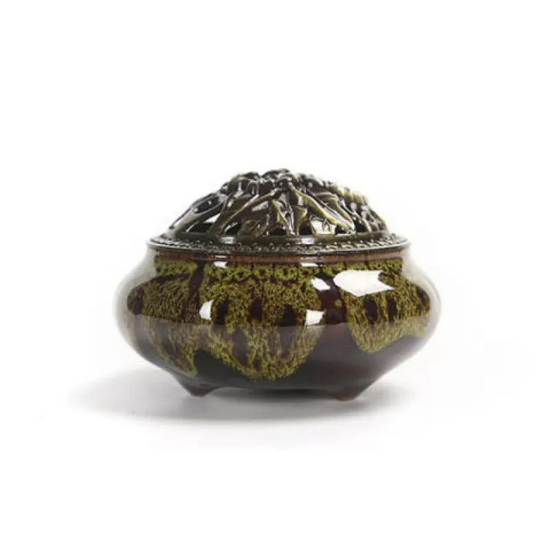 Kiln-turned jade green incense burner 