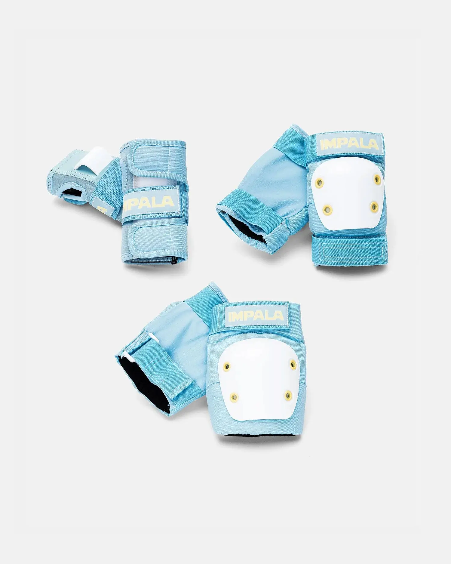 Impala Rollerskates Protective Set - Knee Pads, Elbow, Wrist Guards - Blue -  Youth Medium