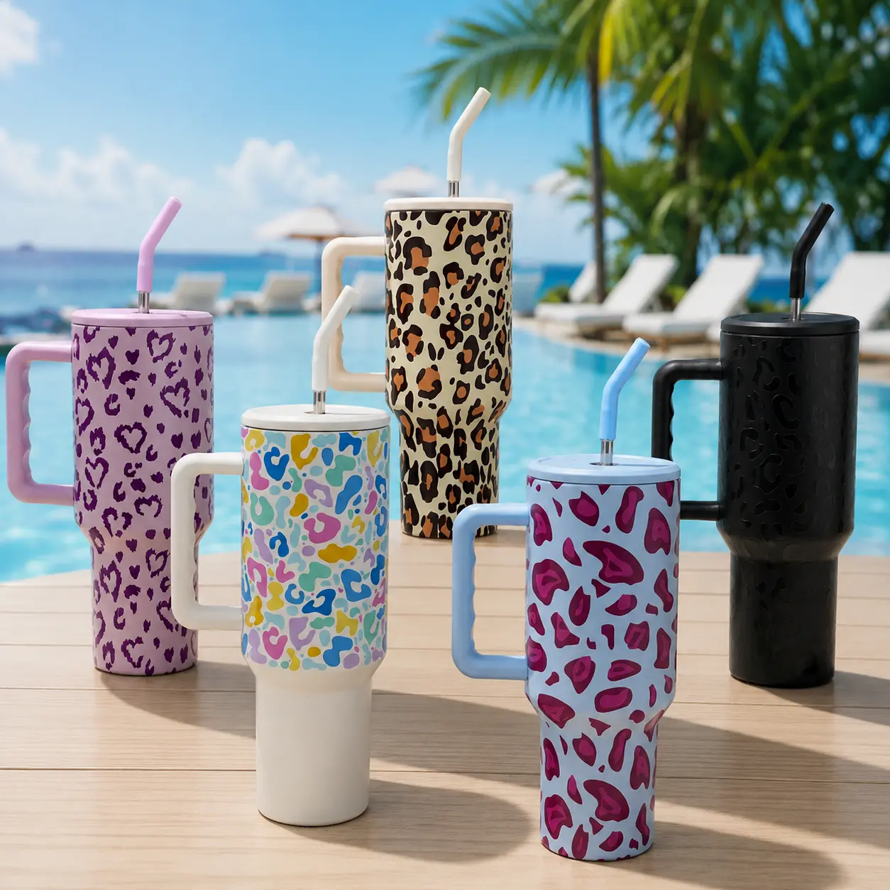 Sylene 40oz Stay Hot Or Cold All Day Stainless Steel Thermos Cup, Perfect For Car, Office & Travel, Large Capacity, Trendy Design,