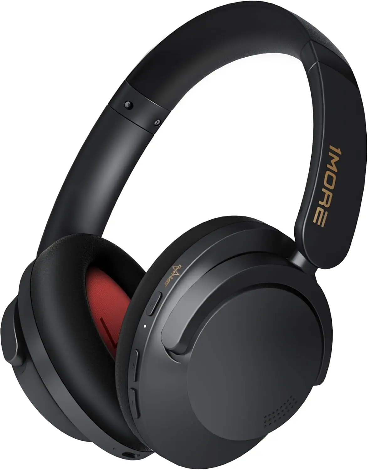 1More Wireless Bluetooth Noise Cancelling Headphones with Mics, Adjustable Over-Ear Design, Custom EQ, Be Aware Safety Mode, Foldable, Wired Charging Cable, Compatible with iPhone/Android Devices Supports in-line controls (Tools and Gadgets, Mens Gifts)