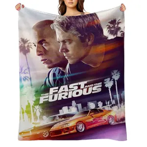 Fast-&-Furious-Flannel Throw Blanket for Girls Boys- Ultra Soft, Anti-Shrink & Wrinkle-Resistant ,Quick-Dry, Machine Washable Cozy Throw ,Perfect Gift for Kids Adults A-35