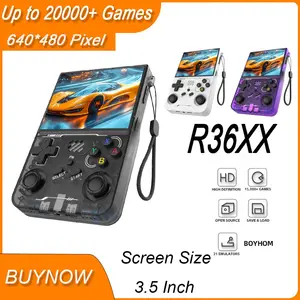 Lightweight Textured R36XX Hardcore Handheld Gaming Console, 3.5" Full Screen, Open-Source Linux, 15000+ Games Compatible, Pure Offline Without Wi-Fi