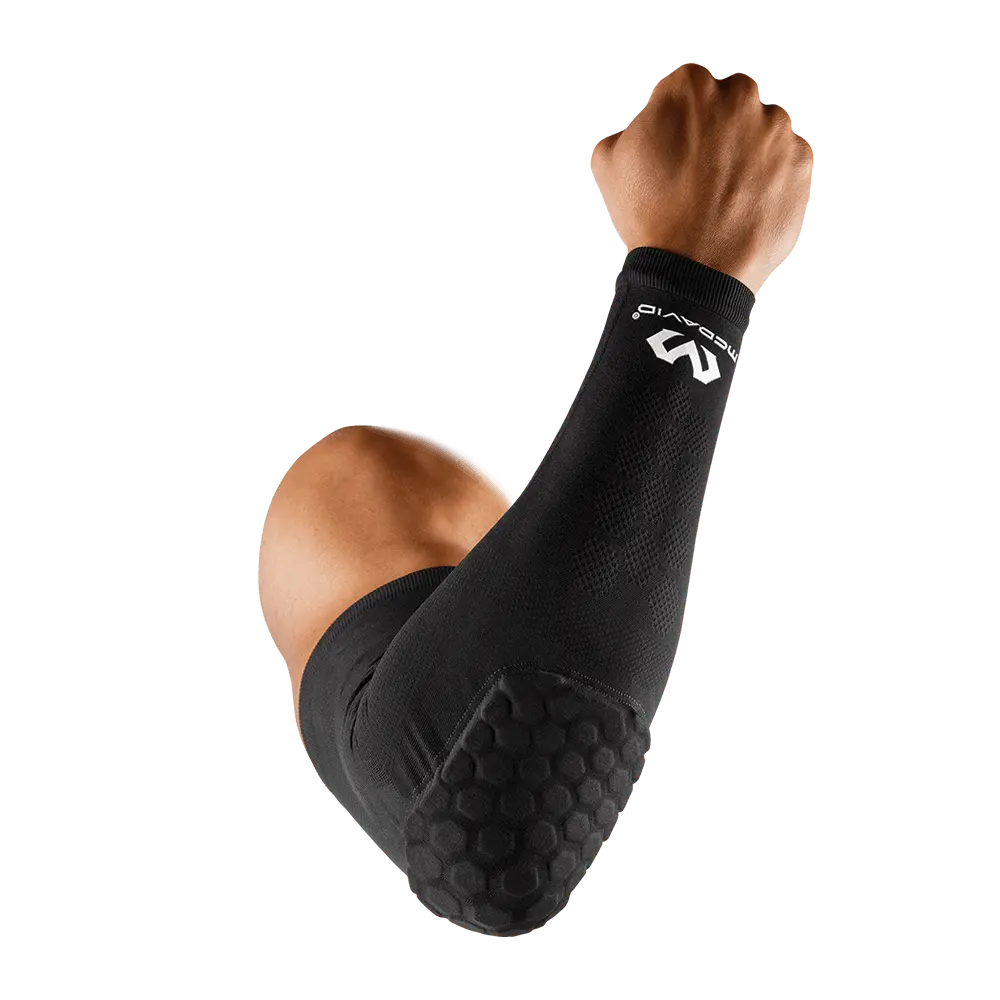 McDavid Elite HEX Shooter Arm Sleeve Single 95% Nylon Breathable Knit Compression for Basketball, Football, Volleyball