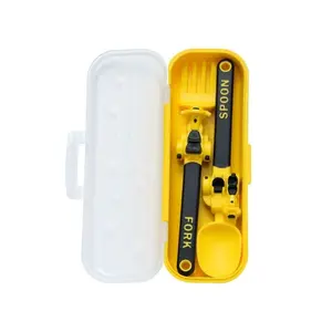 Children's car-themed tableware set gift, durable tableware, three-piece feeding set (includes spoon, fork, and storage box), non-slip design, dishwasher safe, suitable for travel and home use