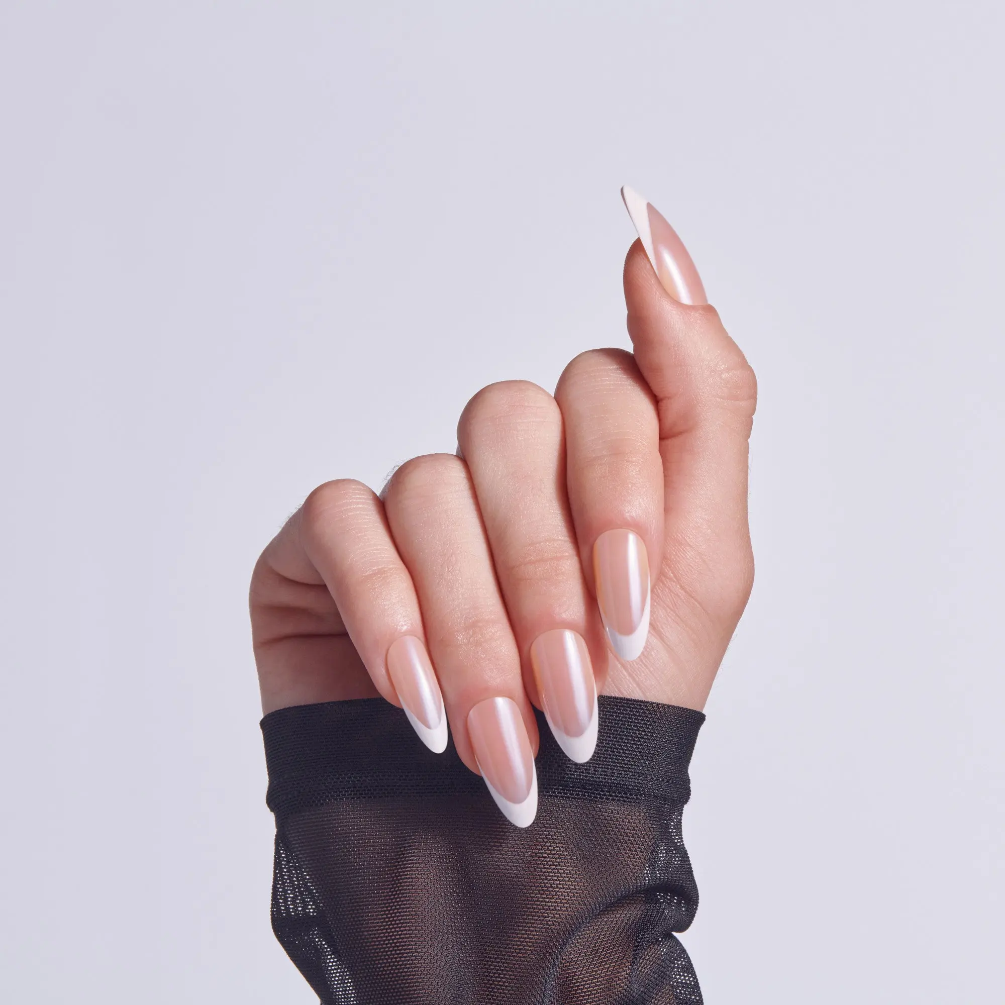 Kiss Core French Press On Fake Glue Nails - Fascinating | French Tips, White, Long, Almond Kiss Core French Press On Fake Glue Nails - Fascinating | French Tips, White, Long, Almond