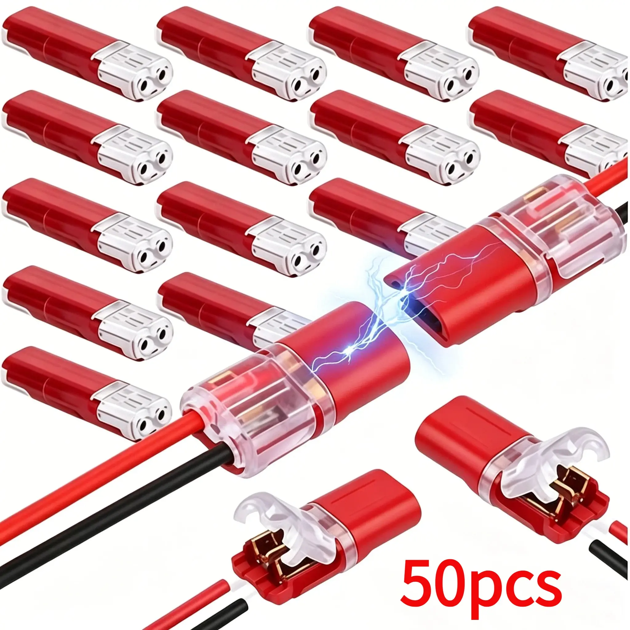 D2 interpluggable solder-free, wire-free, pluggable LED connector, two-wire interpluggable quick terminal, tool-free plastic connector, Quick Snap Connector, Led Strip Connectors