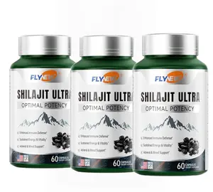 （3-Pack） Shilajit Ultra Capsules, Vegan Dietary Supplement, Non-GMO, 60 Capsules Per Bottle, 180 Total Capsules