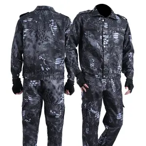 Men's Camouflage Workwear Suit, Breathable Menswear Fabric, Black Hawk Uniform with Pockets, Spring-Autumn Matching Jacket for Outdoor Labor Protection, Student Construction & Auto Repair Work