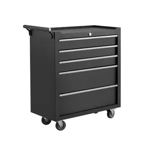 Rolling Tool Chest, 5 Drawers Tool Storage Cabinet with Wheels, Portable Tool Cabinet Organizer with Locking System & Drawer Liners,Universal Lockable Wheels, Tool Storage Cart, Garage/ Workshop