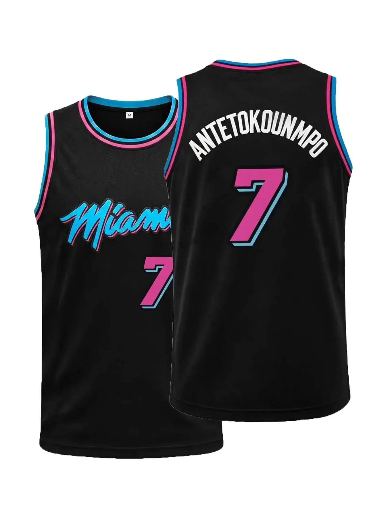 Miami #7 Retro Basketball Jersey, Unisex Sleeveless Vintage Sports Tank Top, Breathable Player Style Game Shirt, Basketball Fan Apparel, Game Day Streetwear Outfit for Men & Women