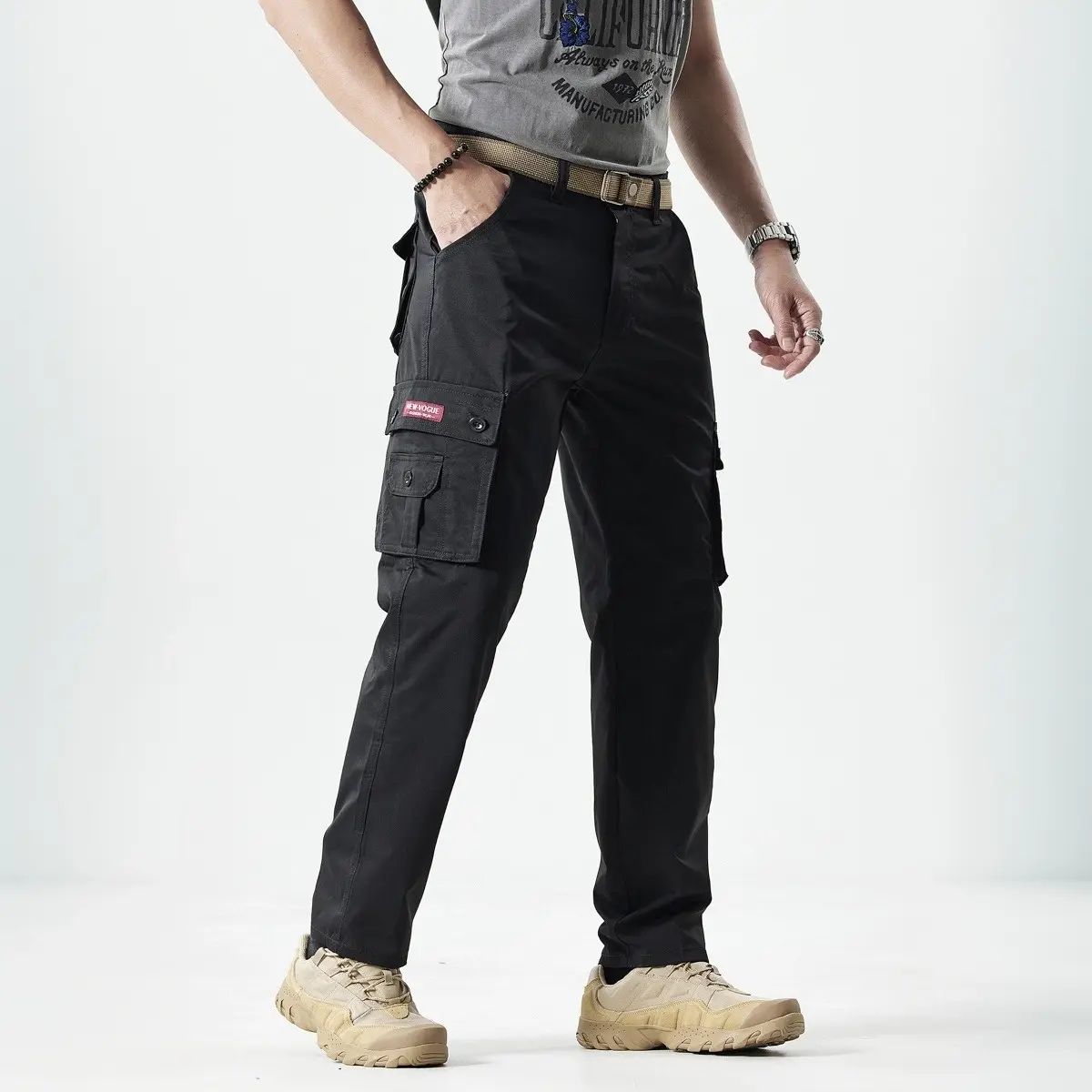 Men's Fitted Plain Solid-Color Straight-Leg Utility Khakis, Multi-Pocket Pants for Casual Everyday Wear, Ideal Father's Day Gift, All-Seasons Menswear Trousers Men's Fitted Plain Solid-Color Straight-Leg Utility Khakis, Multi-Pocket Pants for Casual Everyday Wear, Ideal Father's Day Gift, All-Seasons Menswear Trousers