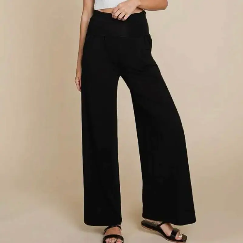 Paige Palazzo Pants: Black