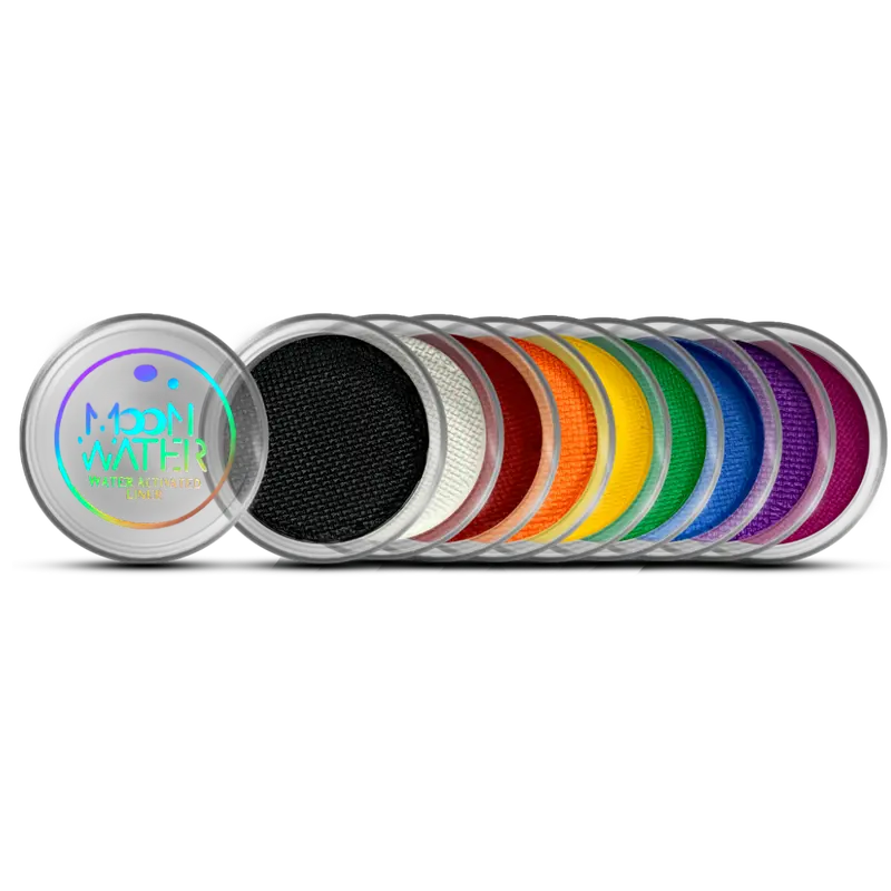 Moon Water Liner | Water Activated Eyeliner | High Pigment | Easy Water Removal | Rehydratable | Matte, Metallics, Duochromes, and UV Shades | Vegan, Cruelty-Free, Talc-Free | 90+ Shades | Indie Makeup