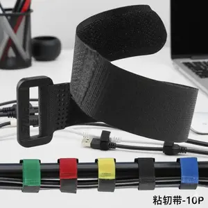 Reusable Magic Cable Ties, High-Strength Nylon Hook and Loop Straps for Cord Management. Non-Slip, Durable for Home, Office, Car Use - Organize Chargers, Wires, Data Cables Accessories.