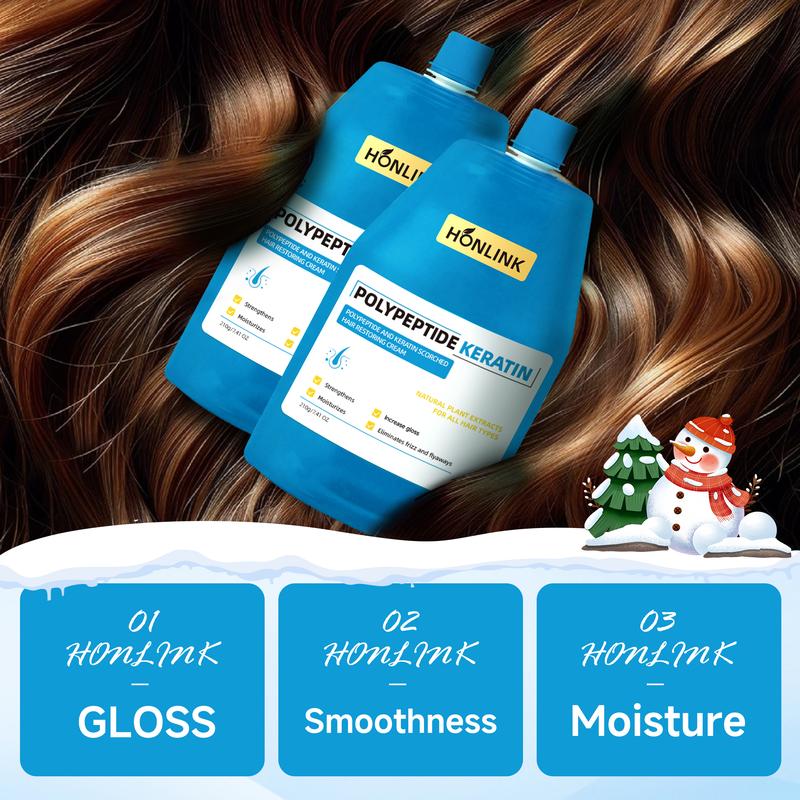 【Buy 1 get 1 free】Honlink Polypeptide Keratin Hair Perfector Repairing Hair Treatment, Concentrated for Dry Damaged Hair, Repairs & Strengthens All Hair