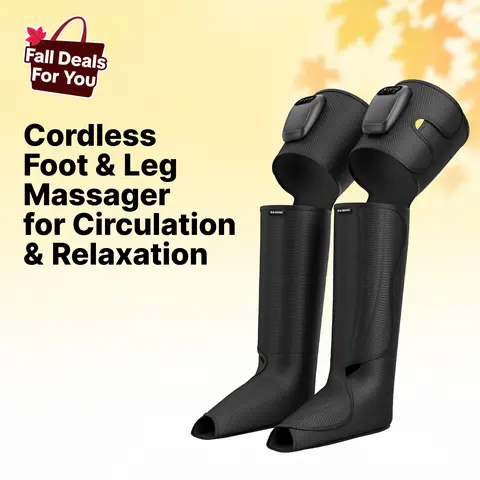 【FIT KING】Air Compression Cordless Foot and Leg Massager, Leg Massager, No External Hoses & Handheld Controller, Easy to Use for Travel, Mom, Dad, Athletes, mothersday gift summerwins,dorm essentials