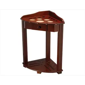 Billiards Accessories  8 Cue Floor Rack with Drawer Chocolate