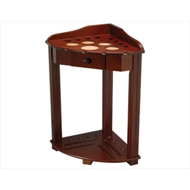 Billiards Accessories  8 Cue Floor Rack with Drawer Chocolate