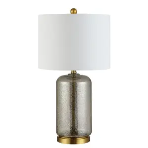 Novah Glass Table Lamp - Silver - Safavieh.