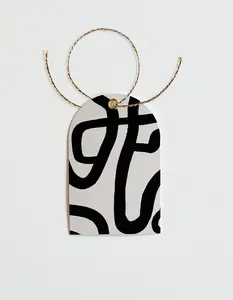 Black and White Squiggle Diecut Gift Tags